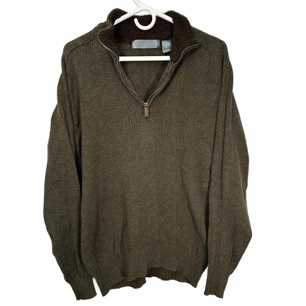 Oscar De La Renta Men's Knit Sweater Cotton Large‎